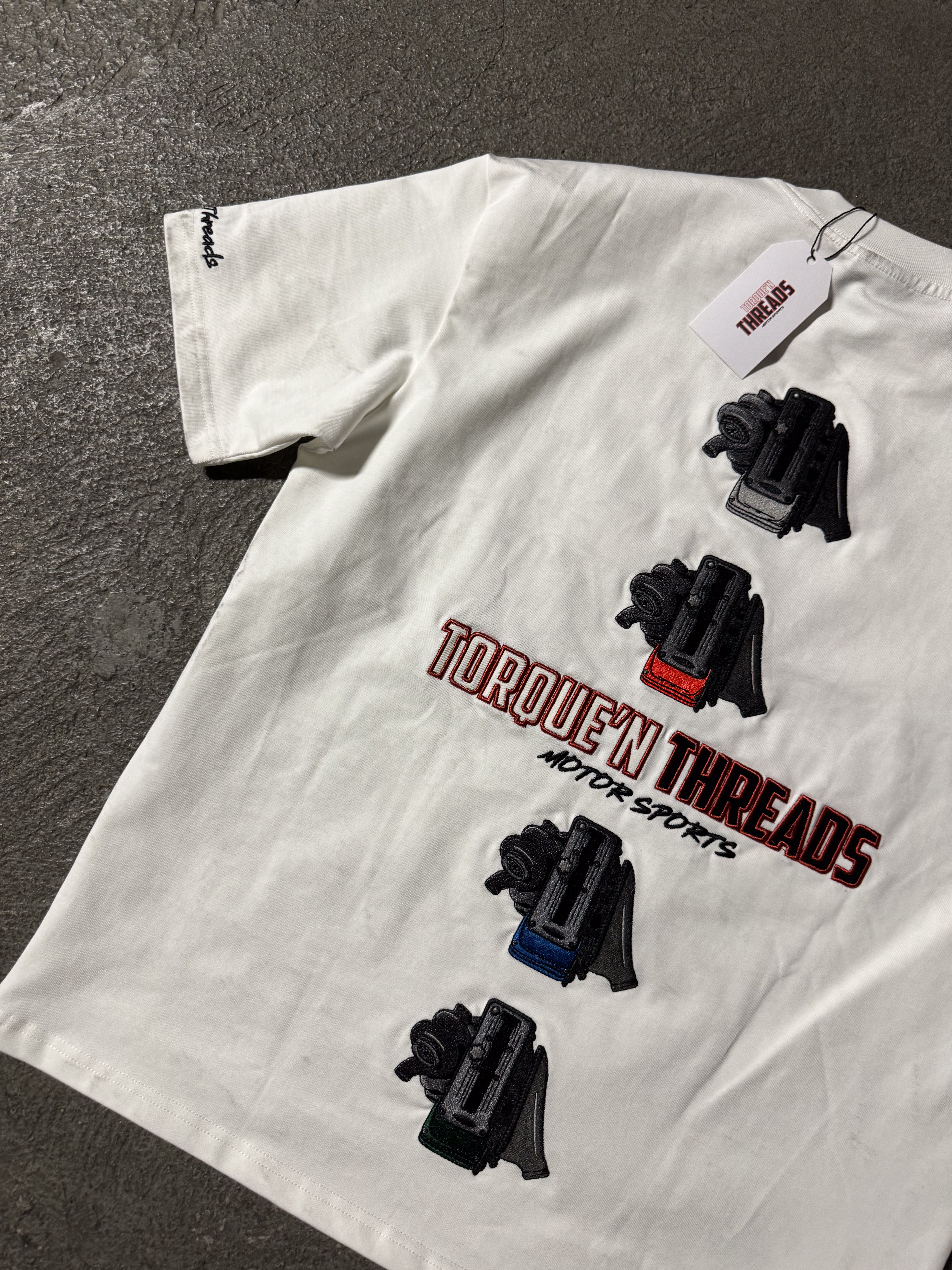 Torque'N Threads Motorsports Tshirt (White)